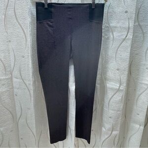 Le‎ Chateau Plaid Pull On Leggings Womens 8 Burgundy Black Slim Pants